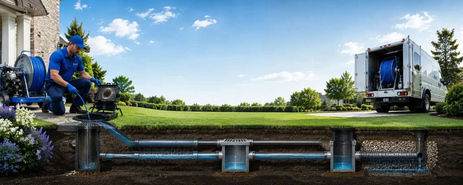 Outdoor drain cleaning information for Lohrville, IA